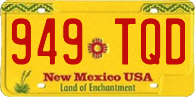 NM license plate 949TQD