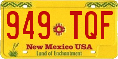 NM license plate 949TQF