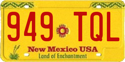 NM license plate 949TQL
