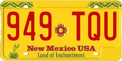 NM license plate 949TQU