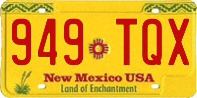 NM license plate 949TQX