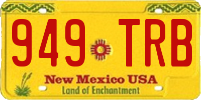 NM license plate 949TRB