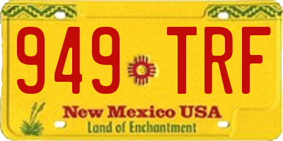 NM license plate 949TRF