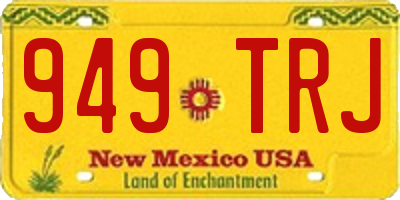 NM license plate 949TRJ