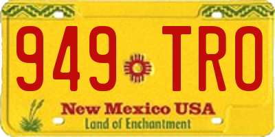 NM license plate 949TRO