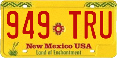NM license plate 949TRU