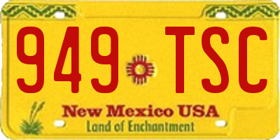 NM license plate 949TSC