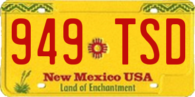 NM license plate 949TSD