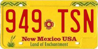 NM license plate 949TSN