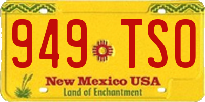 NM license plate 949TSO