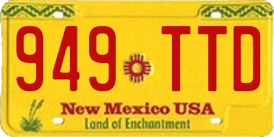 NM license plate 949TTD