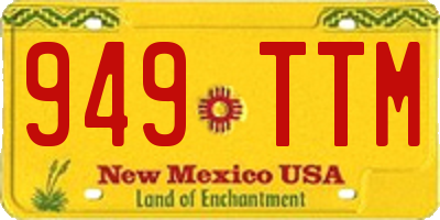 NM license plate 949TTM