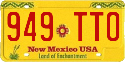 NM license plate 949TTO