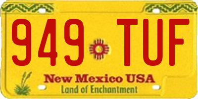 NM license plate 949TUF