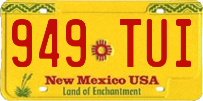 NM license plate 949TUI
