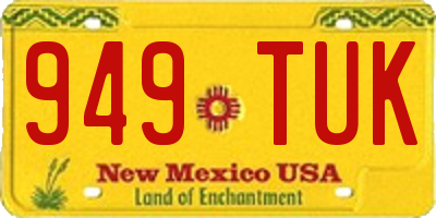 NM license plate 949TUK