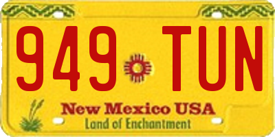 NM license plate 949TUN