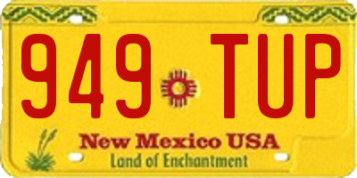 NM license plate 949TUP
