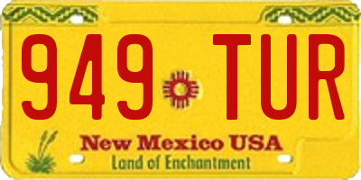 NM license plate 949TUR