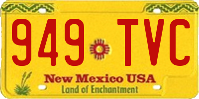 NM license plate 949TVC