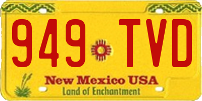 NM license plate 949TVD