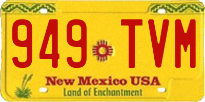 NM license plate 949TVM