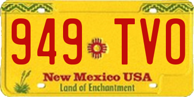 NM license plate 949TVO