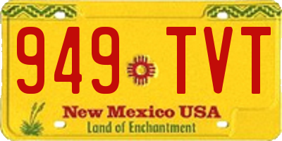 NM license plate 949TVT