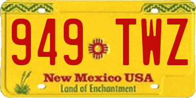 NM license plate 949TWZ