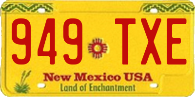 NM license plate 949TXE