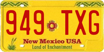 NM license plate 949TXG