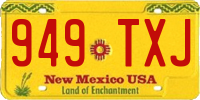 NM license plate 949TXJ