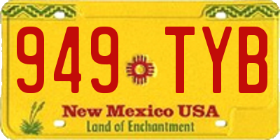 NM license plate 949TYB