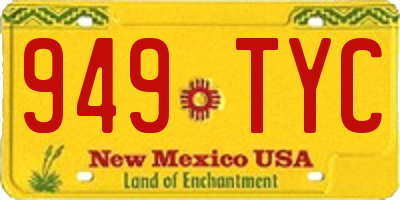 NM license plate 949TYC