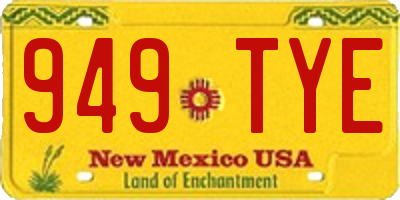 NM license plate 949TYE
