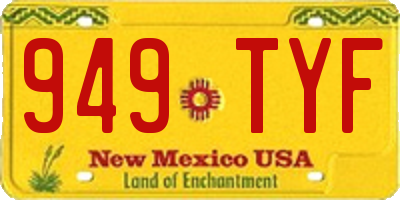 NM license plate 949TYF