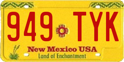 NM license plate 949TYK