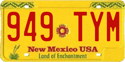 NM license plate 949TYM
