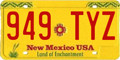 NM license plate 949TYZ