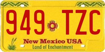 NM license plate 949TZC