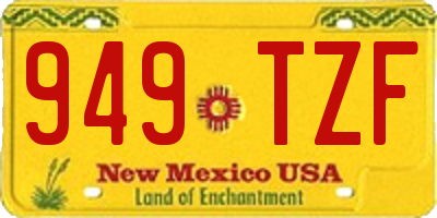 NM license plate 949TZF
