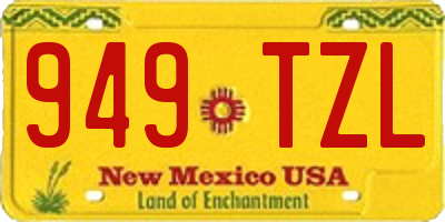 NM license plate 949TZL