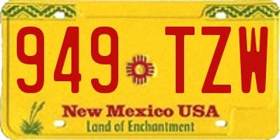 NM license plate 949TZW