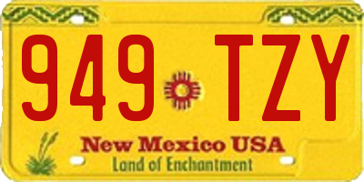 NM license plate 949TZY