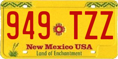 NM license plate 949TZZ