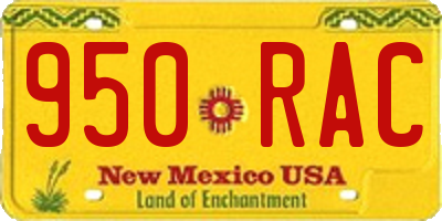 NM license plate 950RAC