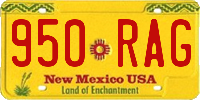 NM license plate 950RAG