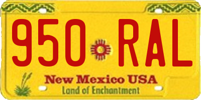 NM license plate 950RAL