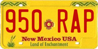NM license plate 950RAP