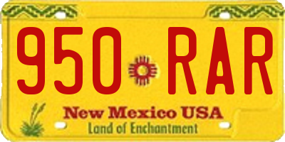 NM license plate 950RAR